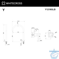 Смеситель для умывальника с выносным управлением WHITECROSS Y Y1219GLB (брашированное золото)