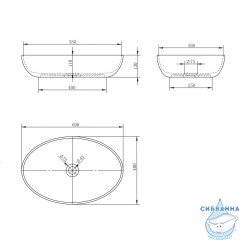 Раковина на столешницу 60 см ABBER Kristall AT2801Emerald