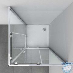 Душевое ограждение Vincea Альфа 100x100 профиль хром, стекло прозрачное VSS-3AL100CL