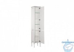 Пенал подвесной Aquanet Паола 40 белый патина серебро 181770