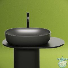  Раковина на столешницу 60 см Ceramicanova Element CN6047MDH (антрацит)