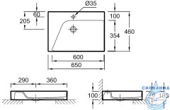 Раковина 65 см Jacob Delafon Rythmik pure EVO112-00