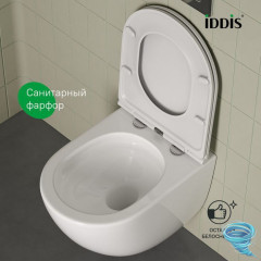 Унитаз подвесной безободковый со смывом торнадо Iddis Axes AXERDSEi25 с сиденьем Soft Close (микролифт)