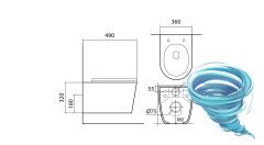 Унитаз подвесной безободковый Aquatek Вега AQ1904T-00 с сиденьем Soft Close (микролифт)