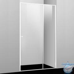 Дверь в нишу Wasserkraft Rhin 100 см профиль белый, стекло прозрачное 44S12
