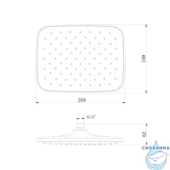 Верхний душ Lemark LM8133C 26 см