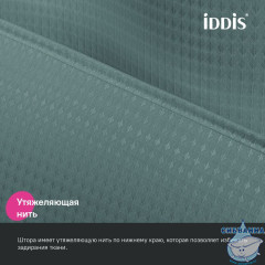 Штора для ванной, 200х180 см, Полиэстер, зеленый, IDDIS, DW05P18i11