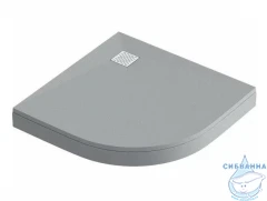 Поддон из литьевого мрамора Bas Эссентия 80x80 графит R