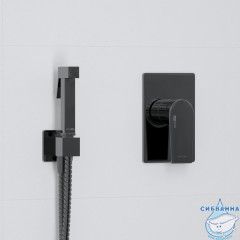 Встраиваемый смеситель с гигиеническим душем Wasserkraft A66096 (черный глянец)