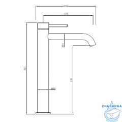 Смеситель ABBER Wasser Kreis 316 AF8111BST-L для накладной раковины, брашированная сталь