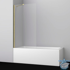 Шторка для ванны Wasserkraft Aisch 55P01-80 80x140 профиль золото, стекло прозрачное