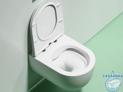 Унитаз подвесной безободковый Ceramicanova Modena  Rimless CN6063MW с сиденьем быстросъемным Soft Close (микролифт)