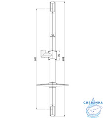 Штанга душевая 70см Lemark LM8066C (хром)