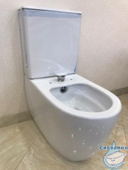 Унитаз напольный безободковый Vitra Sento (с бачком и сиденьем Soft Close (микролифт) ) 9830B003-7203