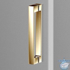 Душевое ограждение Vincea Alpha 130x80 профиль брашированное золото, стекло прозрачное VSR-3AL8013CLG