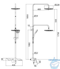 Душевая система Lemark Tropic LM7003C