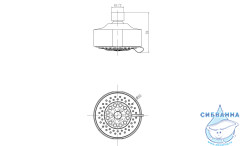 Верхний душ Lemark LM8041C 10 см