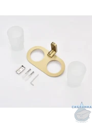 Стакан Raglo R300.08.03 (сатин золотой/белый)