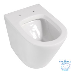 Унитаз приставной безободковый Abber Bequem AC1113 с сиденьем Soft Close (микролифт) (белый)