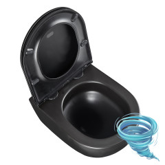 Унитаз подвесной безободковый Lemark Glazer 9612004 с сиденьем быстросъемным Soft Close (микролифт)