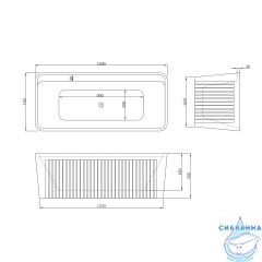 Акриловая ванна Grossman Cristal GR-28041 160x75 с каркасом (белый глянцевый)