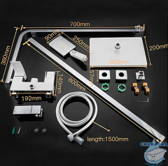 Душевая система Gappo G2407-30 300 1 режим (хром/белый)