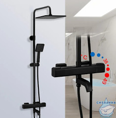 Душевая система Gappo G2491-6 230 1 режим (черный матовый)