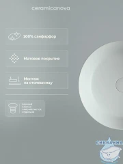  Раковина на столешницу 39 см Ceramicanova Element CN6022MW (белый матовый)