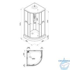 Душевая кабина Тритон Экстра 88x88 профиль белый, стекло прозрачное Щ0000062582