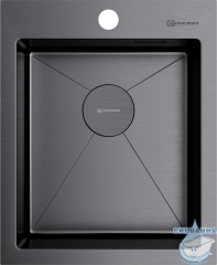 Кухонная мойка Omoikiri Akisame 41-GM 4973094 вороненая сталь