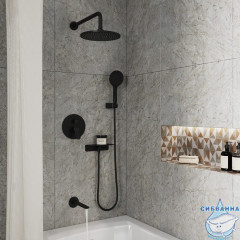Душевая система Milardo Rora RORBL03M68 250 1 режим (черный матовый)