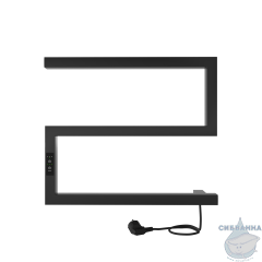 Полотенцесушитель электрический Indigo Sparta (с таймером) 50х40 черный муар  (с возможностью скрытого подключения, подключение R)