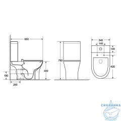 Унитаз напольный безободковый Azario Fretta Round с бачком и сиденьем Soft Close (микролифт) AZ-7121