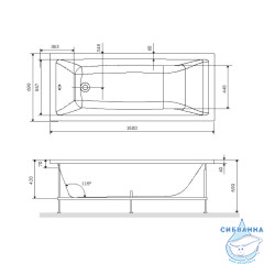 Каркас для ванны AM.PM Gem 150x70
