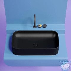  Раковина на столешницу 71 см Ceramicanova Element CN6054MB (черный матовый)
