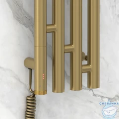 Полотенцесушитель электрический Сунержа Кантата 120 (с возможностью скрытого подключения слева) (золотой шёлк)