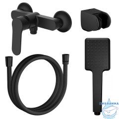 Смеситель для душа Azario Elvis AZ-WWK338155PA (черный матовый)