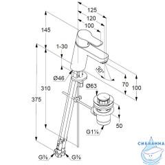 Комплект смесителей Kludi Pure&Easy 378450565 (хром)