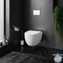 Инсталляция AM.PM с кнопкой смыва в комплекте с унитазом AM.PM Awe c сиденьем Soft close (микролифт) IS49001.111738