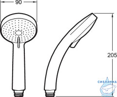 Ручной душ Jacob Delafon CITRUS E12902-CP