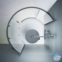 Душевое ограждение AM.PM Like Round 95х95 W83G-333-095CT профиль хром, стекло прозрачное (без поддона)