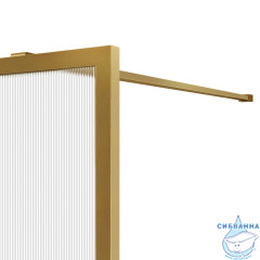 Walk-in Vincea Walk In HS 120 профиль брашированное золото , стекло рифленое VSW-1HP120FLBG