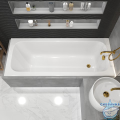 Акриловая ванна Whitecross Vibe 170x70 с каркасом