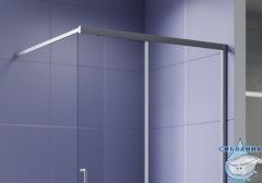 Walk in  Aquatek 120х200 AQ.WISL.120.1GM профиль оружейная сталь, стекло прозрачное 