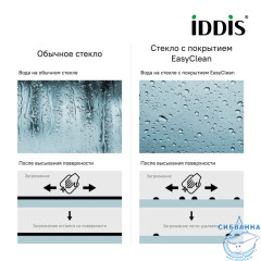 Дверь в нишу Iddis Slide 110x195 профиль хром, стекло прозрачное