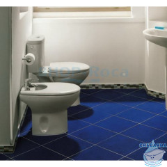 Унитаз напольный Roca Victoria 34239U000 косой выпуск,  с бачком и сиденьем быстросъемным Soft Close (микролифт)