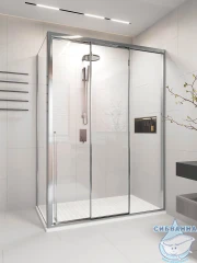 Душевое ограждение Veconi Прато 120x80 профиль хром, стекло прозрачное PR3/R-SP-12080-01-CH-C4 (без поддона)