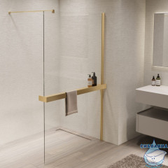 Walk-in Vincea Walk In HS 120 профиль брашированное золото, стекло прозрачное VSW-1HR120CLG
