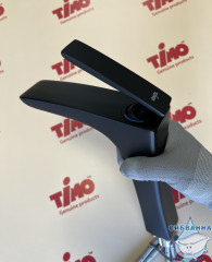 Смеситель для раковины Timo Helmi 4011/03F (без донного клапана) (черный матовый)