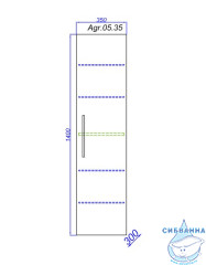Пенал подвесной Aqwella Classic Аллегро 35 белый глянец